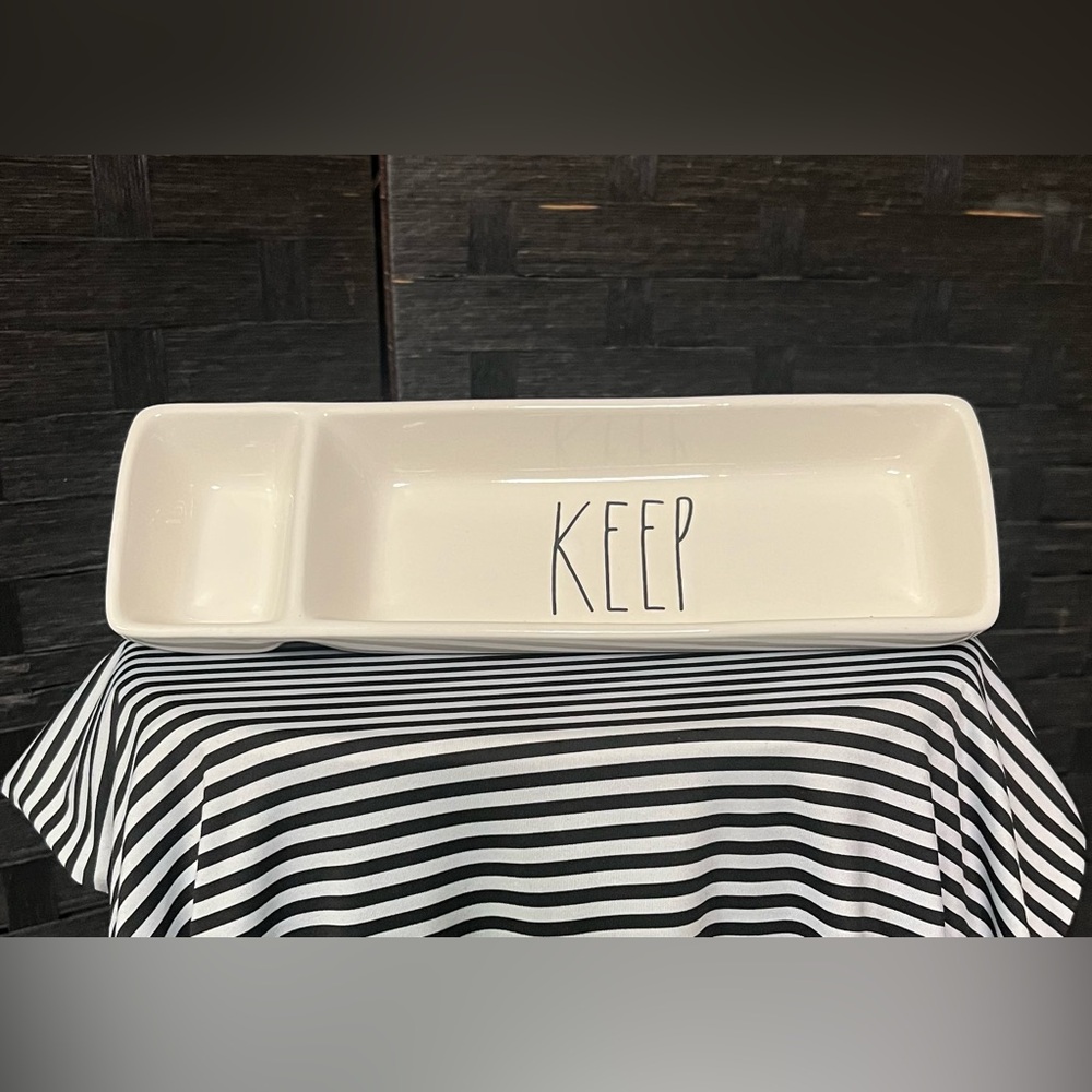 White Divided Serving Tray